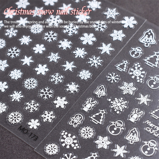 Christmas Snow Hollow Out Adhesive Embossed Nail Sticker