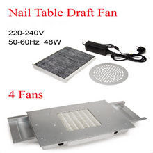 48w Nail Table Dust Collector 4 Fans Nail Cleaning Vacuum Machine