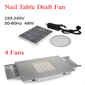 48w Nail Table Dust Collector 4 Fans Nail Cleaning Vacuum Machine
