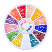 Semi Pearl Candy Color Nail Art Decoration