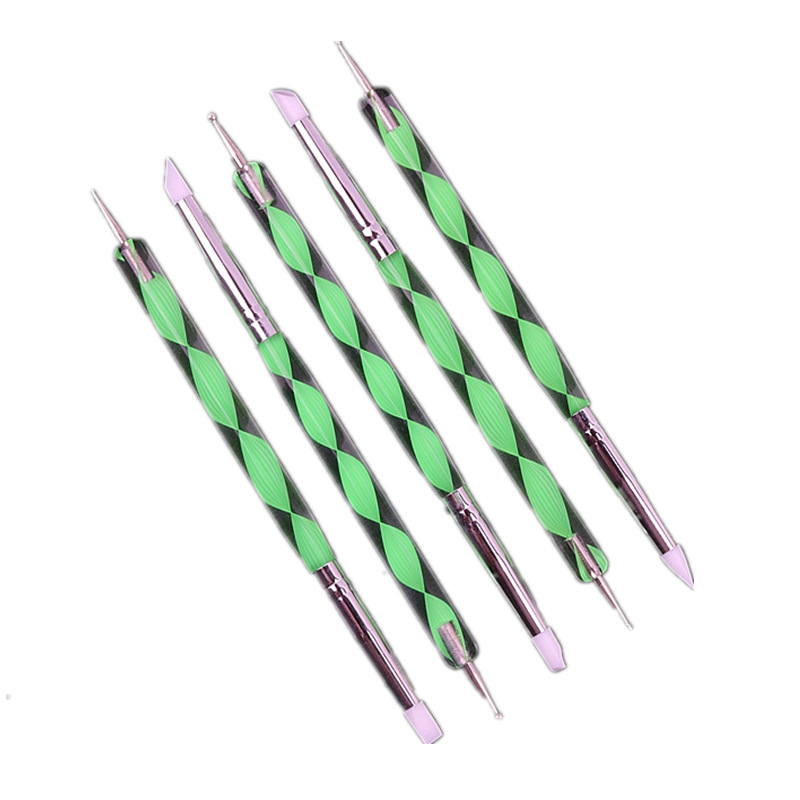 Double Use Wave Pattern Silicone Pen with Dotting Pen