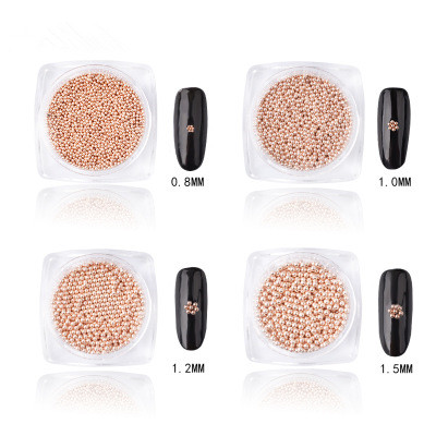 Rose Gold Caviar Beads Nail Art Decorations