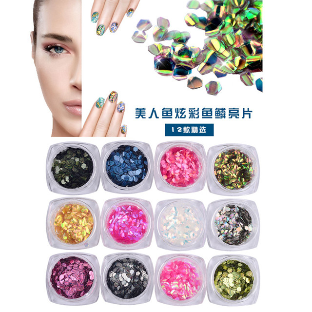 Nail Fish Scales Glitter Mermaid Sequins Decoration Tools