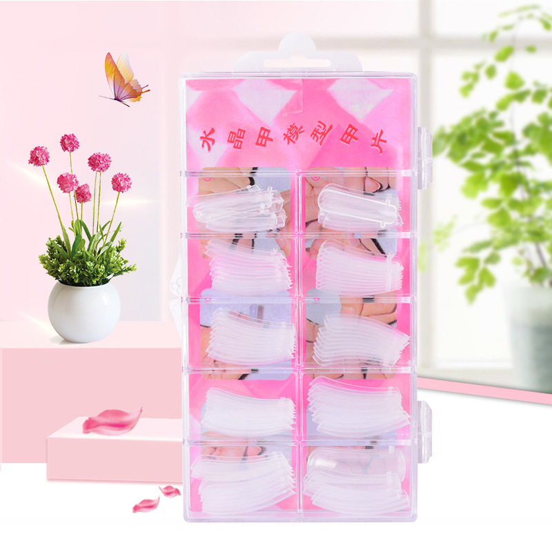 100pcs Dual Form Nail System For UV GEL Acrylic Nail Art Mold Tips