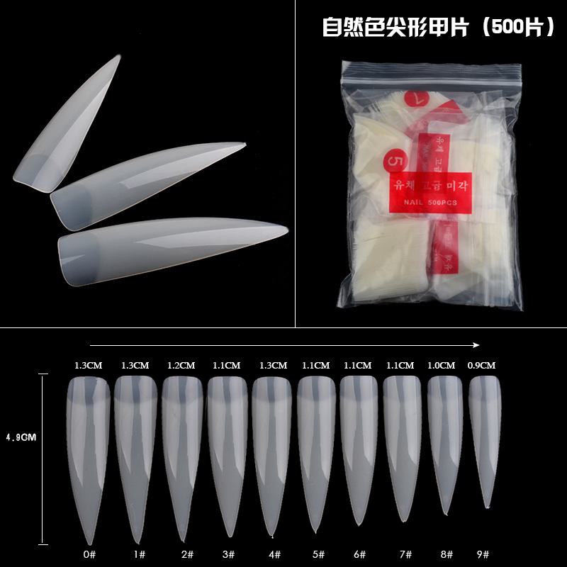 500pcs Stiletto Nail Tips