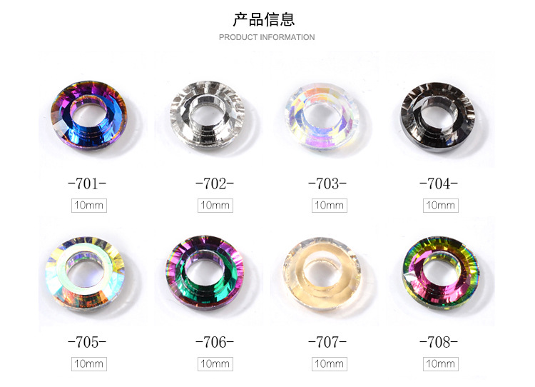 Nail Angel Rings Nail Art Rhinestones Circles Diamonds