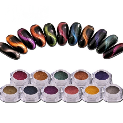 3D Cats Eye Chameleon Magnetic Pigments for nail art