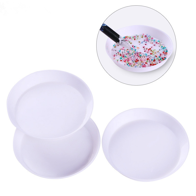 Round Nail Beads Rhinestones Storage Plate