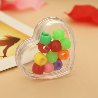 Clear Heart Shape Plastic Storage Box