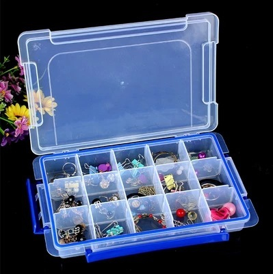 15 Grids Plastic Empty Storage Box Nail Art Studs Tools