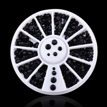 2mm/3mm Black Round Nail Art Beauty Rhinestones 