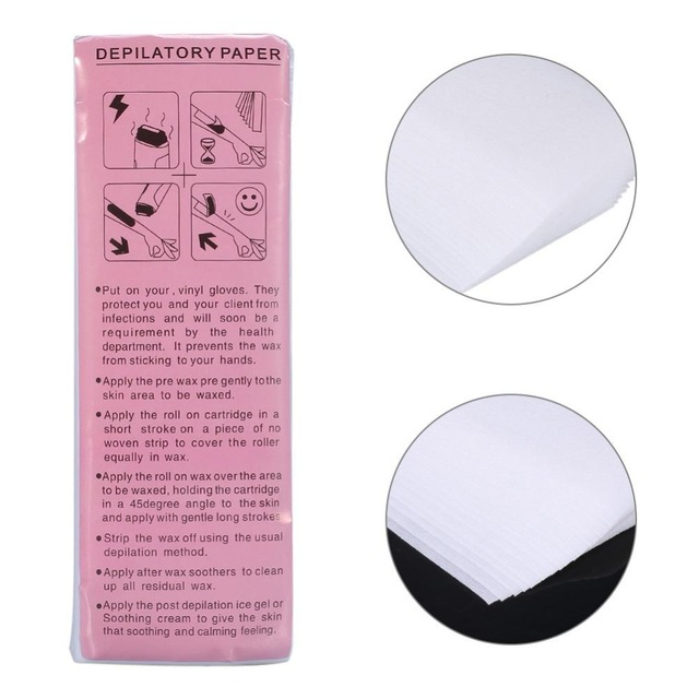 100Sheets/Bag Depilatory Wax Strips Hair Removal Tool