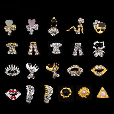 Nail Alloy Lips Raiment Hairpin Shape Nail Decoration