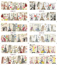 BN145-156 Lady And Tower Water Nail Sticker