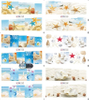 BN157-168 Seashell Starfish Water Nail Sticker