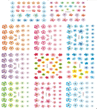 E402-412 3D Flower Simulation Nail Art Sticker