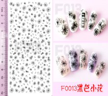 F013 DIY Design 3D Self Adhesive Flower Nail Art Sticker