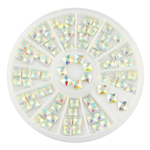 Square AB Color Nail Rhinestone