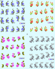 Flower Design Water Nail Sticker