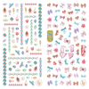 LY221-222 Thin 3D Jewelry And Bow Nail Sticker