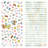 LY225-226 Thin 3D Camp And Texture Nail Sticker