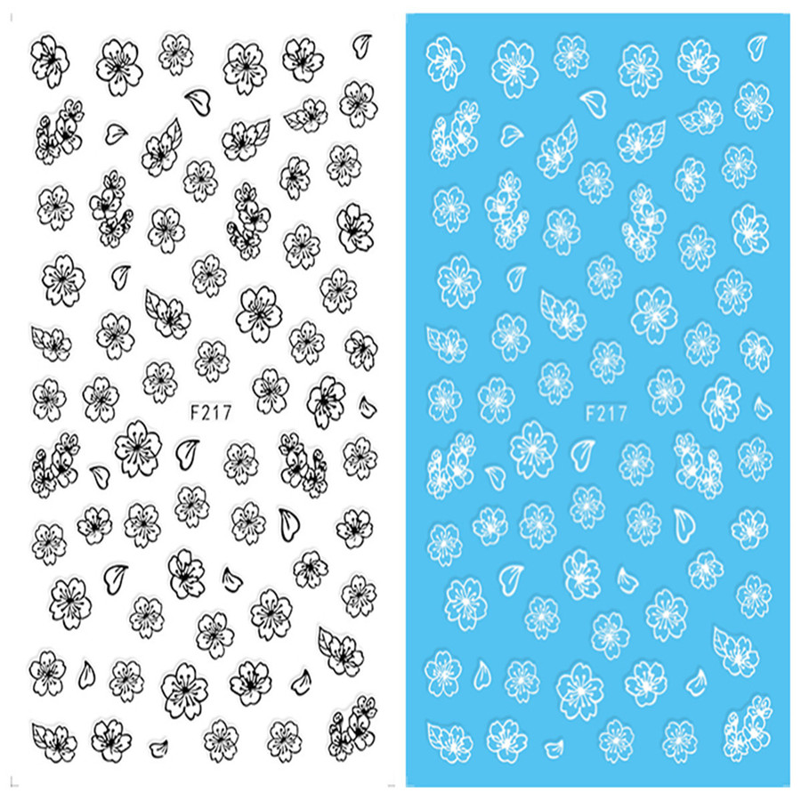 F217 DIY Design 3D Self Adhesive Flower Nail Art Sticker