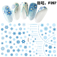F267 DIY Design 3D Self Adhesive Christmas Snowflake Nail Art Sticker