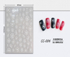 CC-004 3D White Transparent Flower Nail Sticker