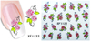 XF1121-1126 Flower Water Nail Sticker
