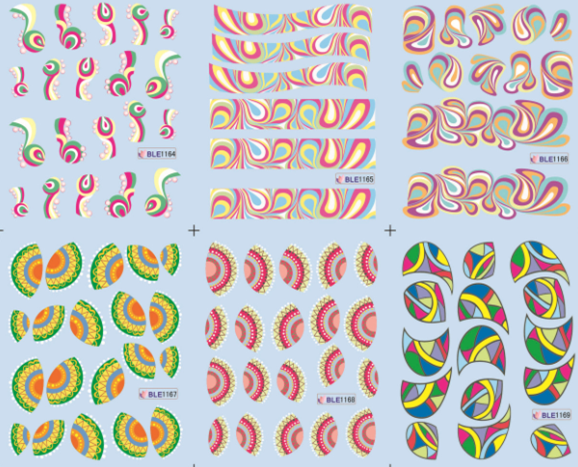 Flower Water Nail Sticker