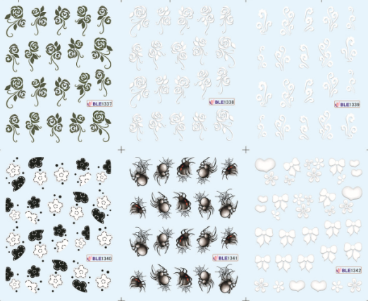 Flower Water Nail Sticker