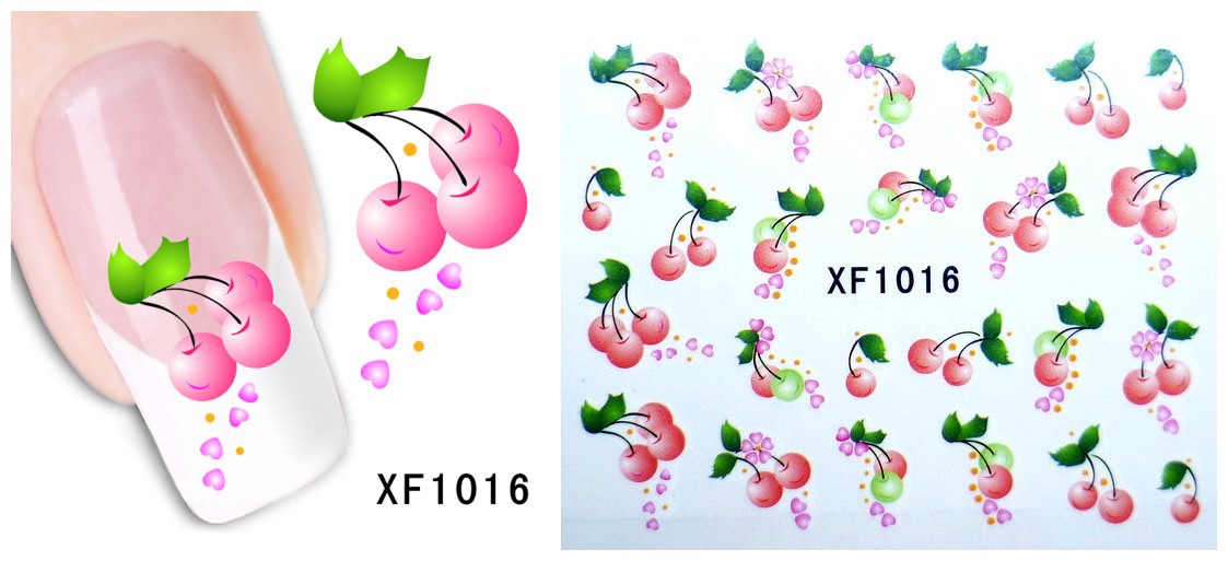XF1013-1018 Flower Water Nail Sticker