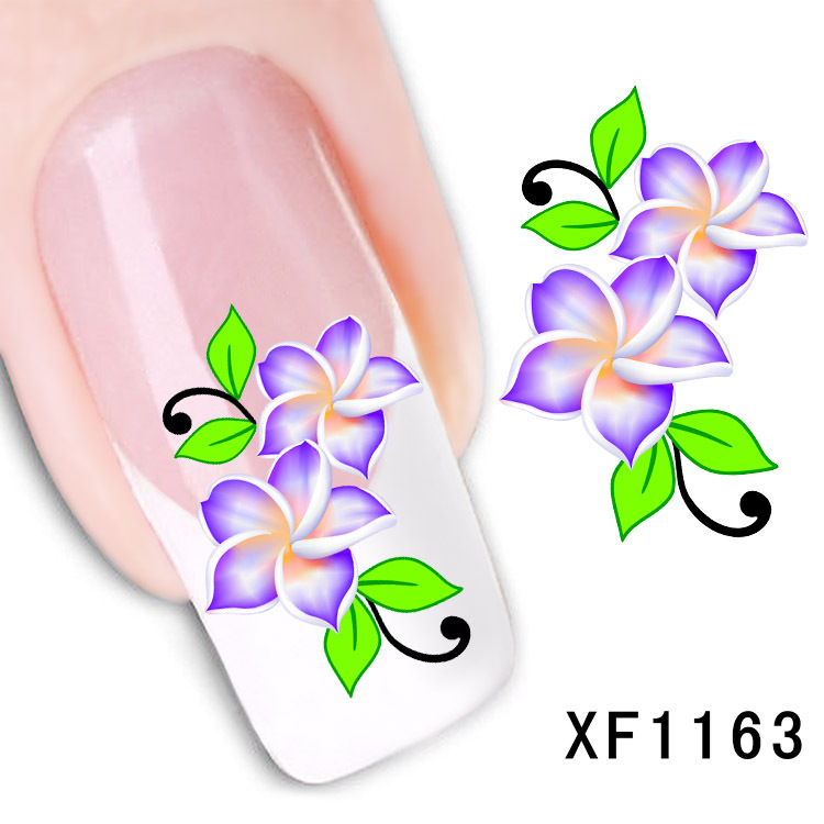 XF1163-1168 Flower Water Nail Sticker