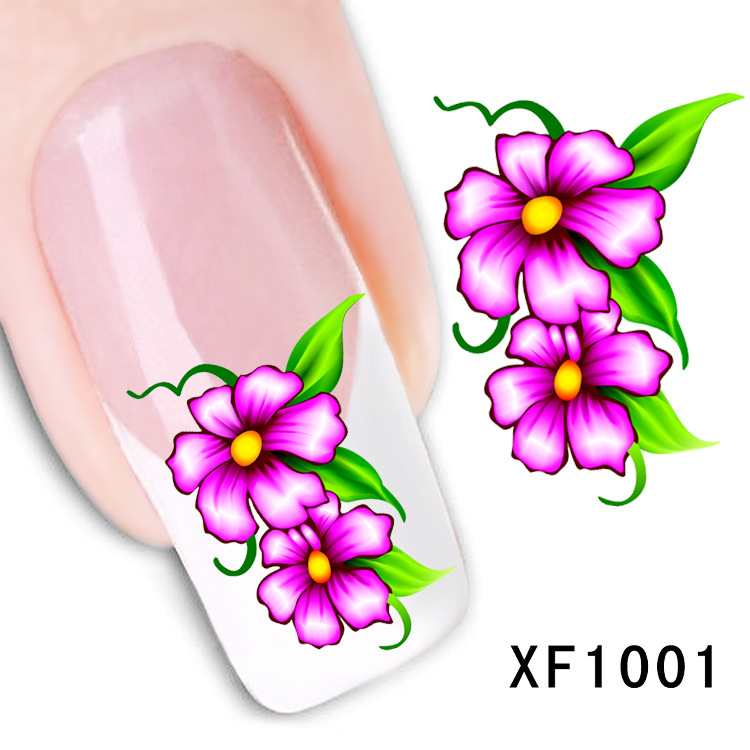 XF1001-1006 Flower Water Nail Sticker