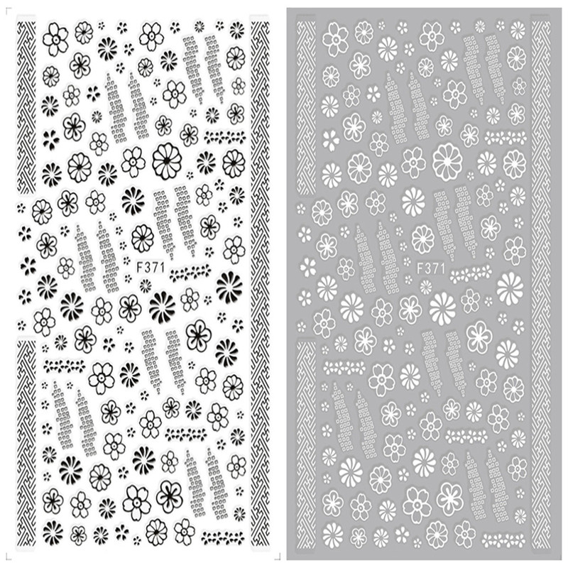 F371 DIY Design 3D Self Adhesive Flower Nail Art Sticker