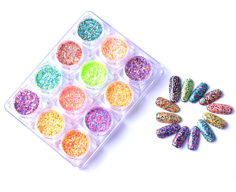 Hexagon Nail Sequin Set