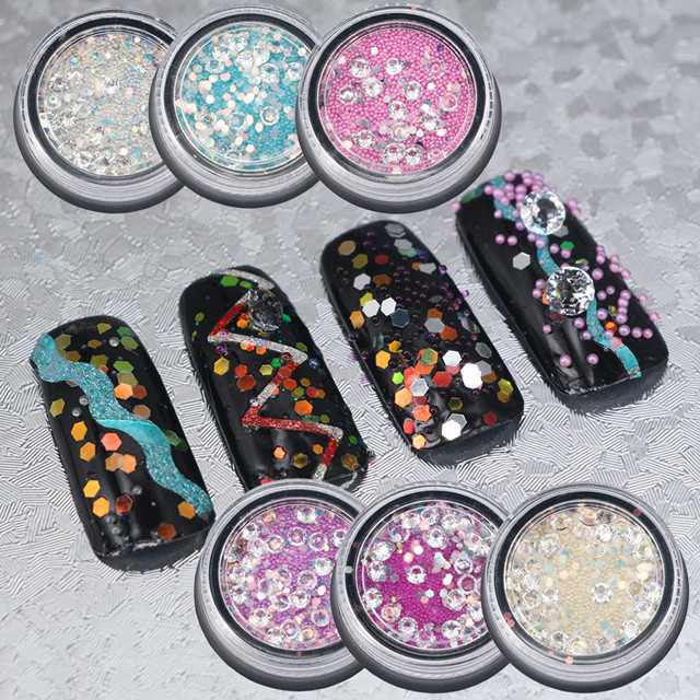 Mixed Design Nail Decoration