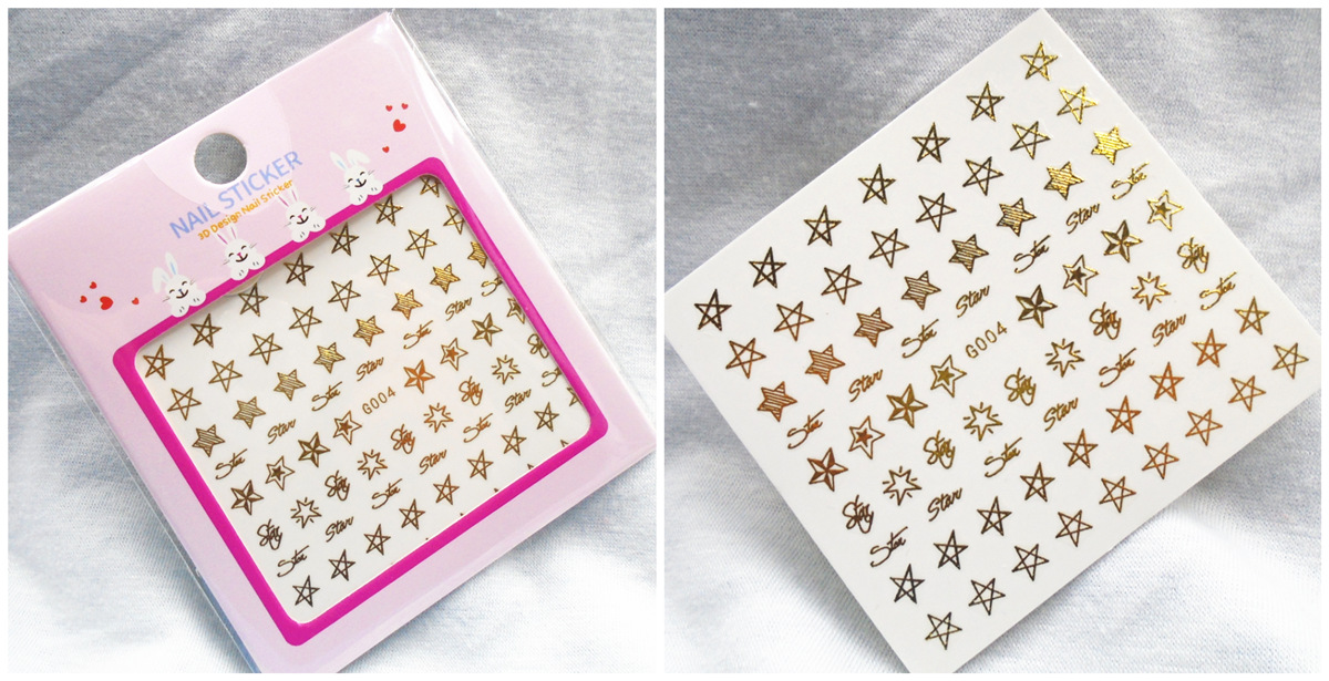 G001-006 3D Gold Nail Art Sticker