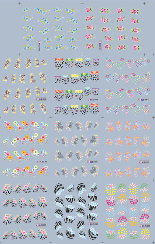 Flower Water Nail Sticker