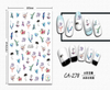 CA-278 3D Watercolor Wing Nail Sticker