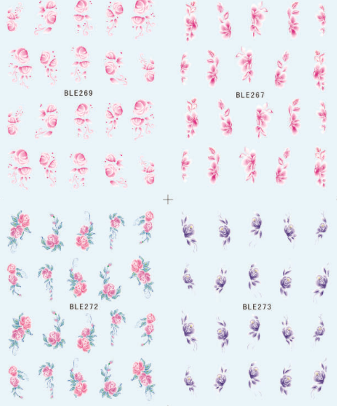 Flower Water Nail Sticker(small)