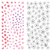 LY005-006 Thin 3D Flower Nail Sticker