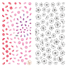 LY005-006 Thin 3D Flower Nail Sticker
