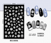 CC-033 3D White Transparent Flower Nail Sticker