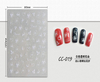 CC-019 3D White Transparent Flower Nail Sticker
