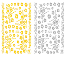 CB-053 3D Elegant Lace Flowers Nail Art Sticker