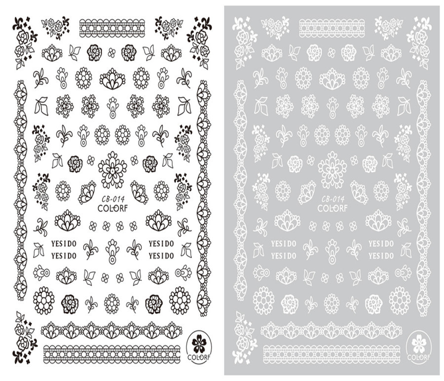 CB-014 3D Flower Nail Art Sticker