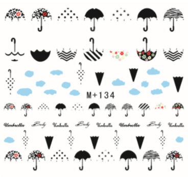 M+134-140 Water Nail Sticker 