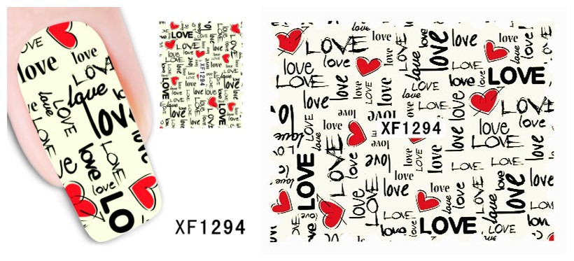 XF1289-1294 Water Nail Sticker