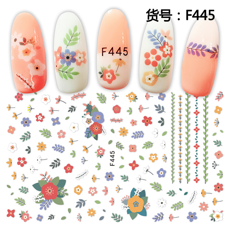 F445 DIY Design 3D Self Adhesive Flower Nail Art Sticker